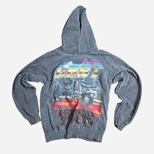 Bad Bunny El Ultimo Tour Del Mundo Hoodie Charcoal Gray Graphic Mens Medium